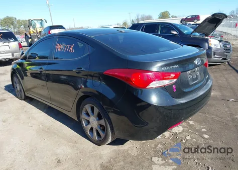 2013 Hyundai Elantra Limited из США, поврежденный, VIN KMHDH4AE5DU487993